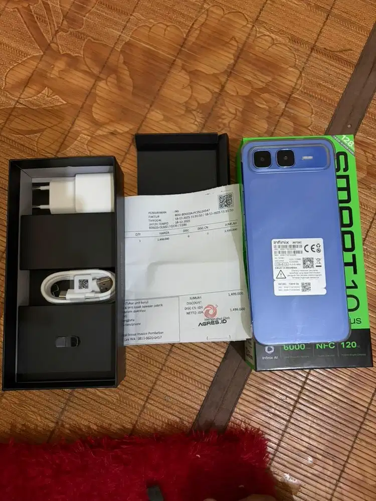 Infinix Smart 10 plus komplit mulus