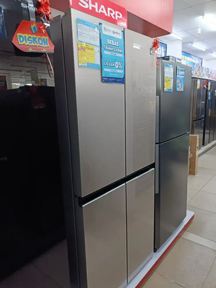 Kredit Kredivo Kulkas Sharp multi door 401L Bunga 0 Tanpa Dp