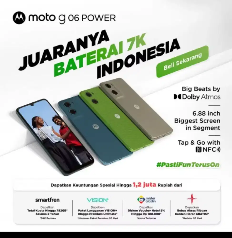 Murah hp Motorola g06 power internal 128 GB grs resmi batt7000mah,bsTT