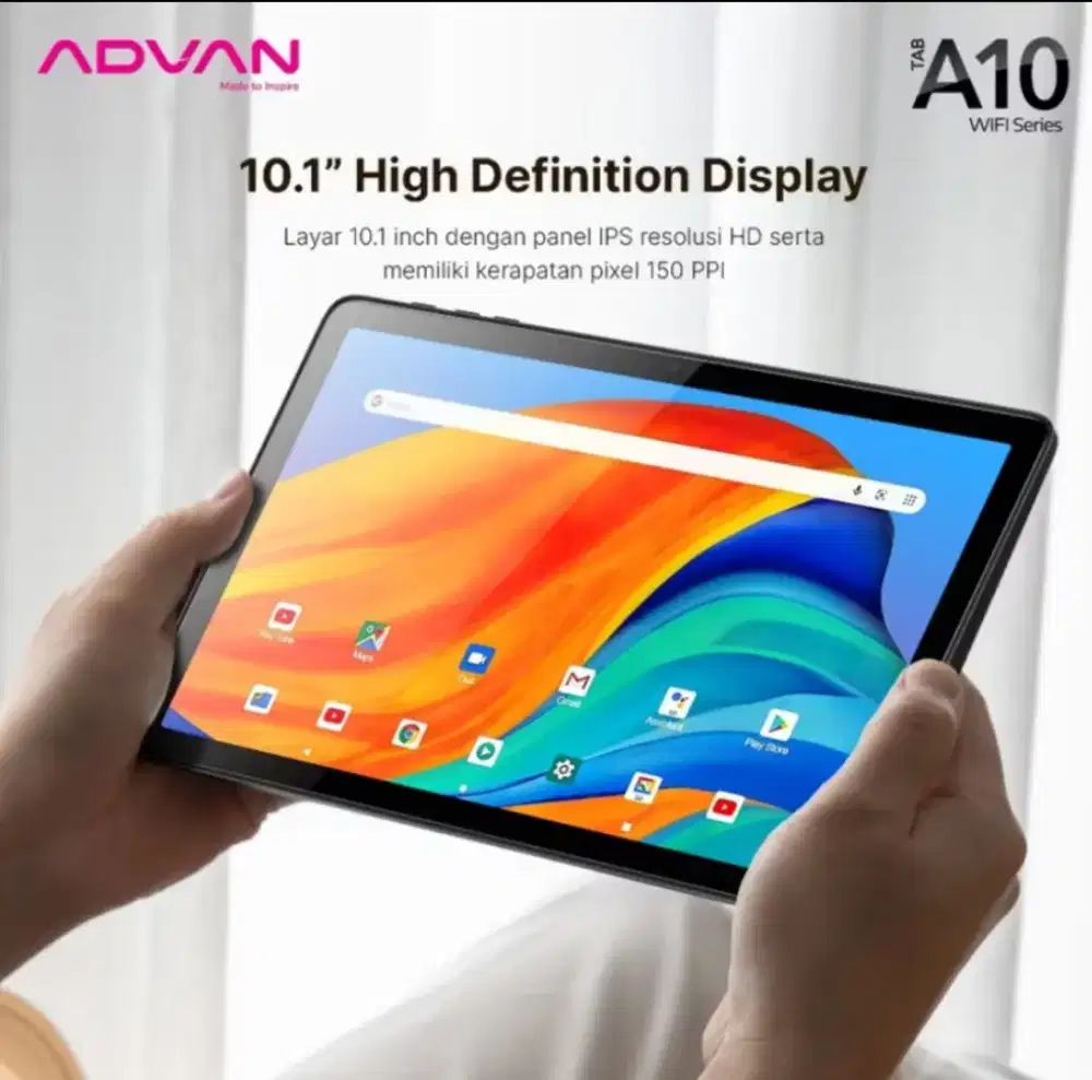 Murah new tab Advan A10 layar 10in ram 4/64 grs resmi