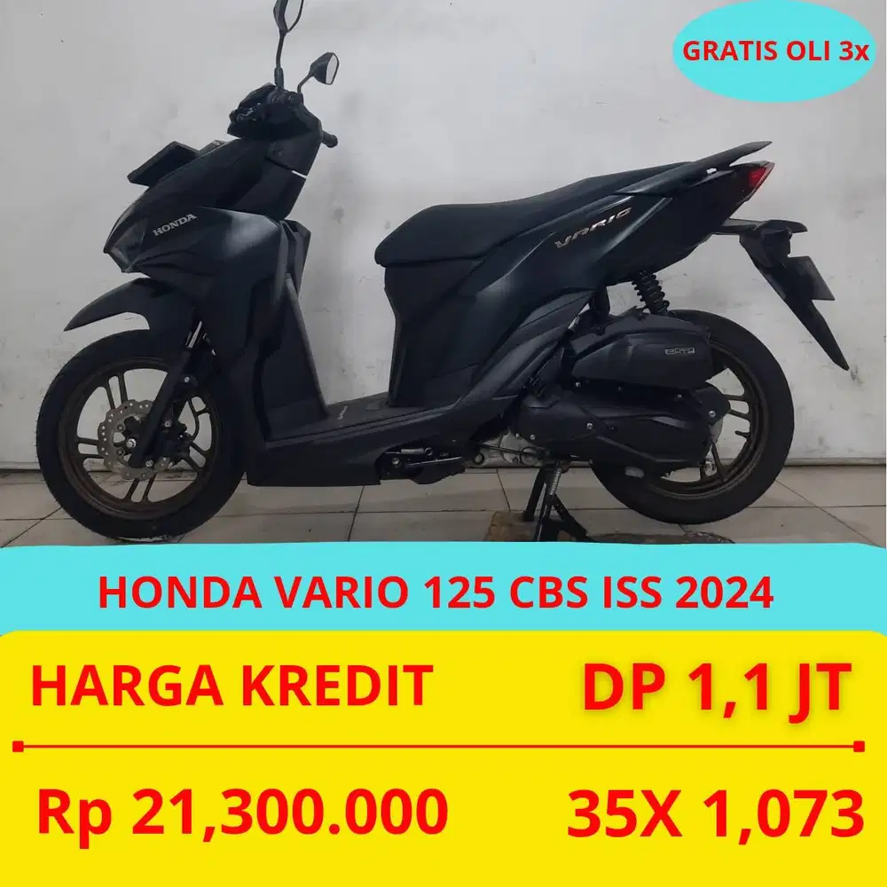 PROMO SUKSES MOTOR HONDA VARIO 125 CBS ISS 2024 DP MURAH 1,1 JUTA