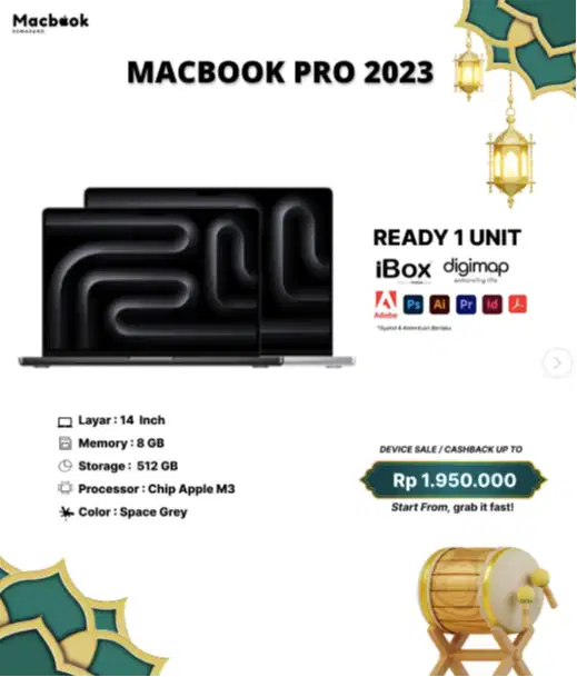 Macbook Pro M3 2023 8/500 GB 14 Inch