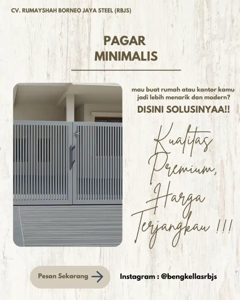 PAGAR MINIMALIS MEWAH