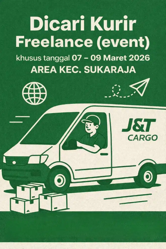 (Sukaraja) Dicari Kurir Freelance Event