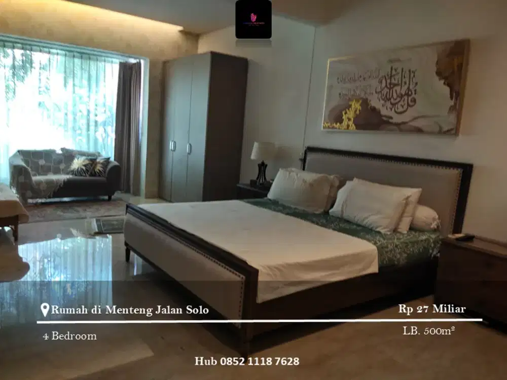 Dijual Rumah Cozy Menteng, Jalan Solo 4 Kamar Tidur