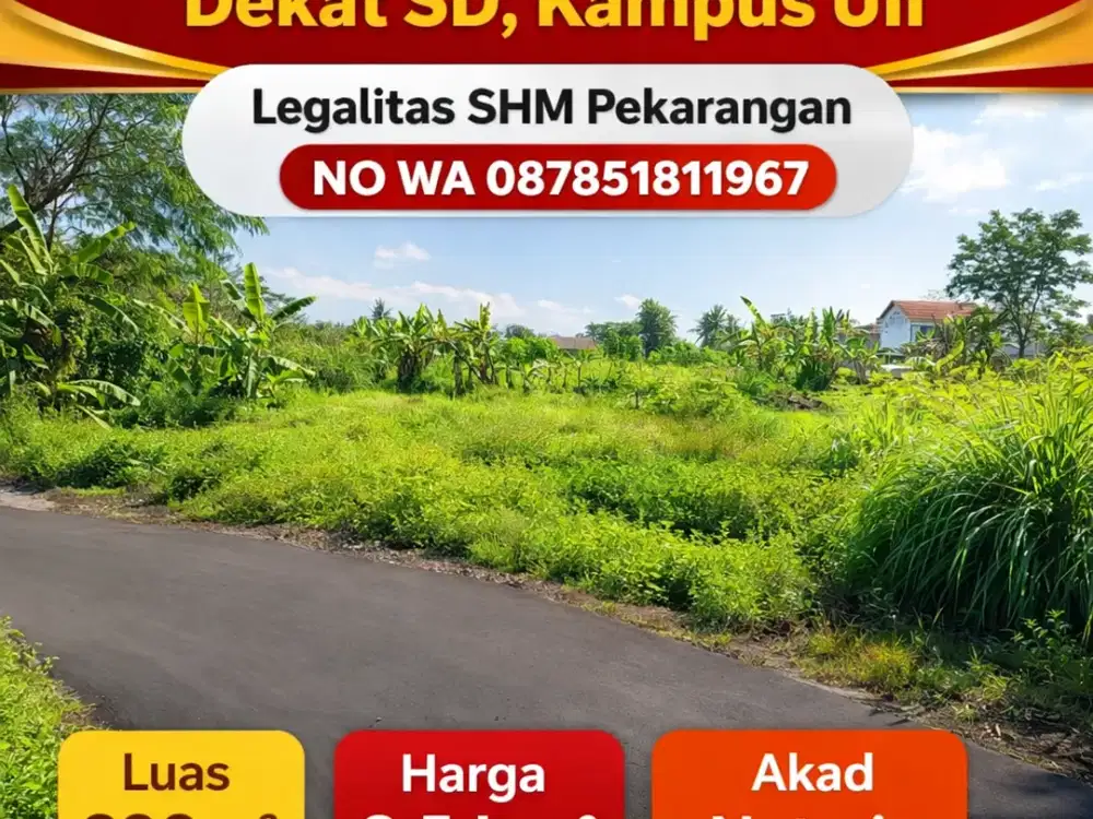 Tanah Jogja 2 MENIT SD BIAS KALIURANG SHMP