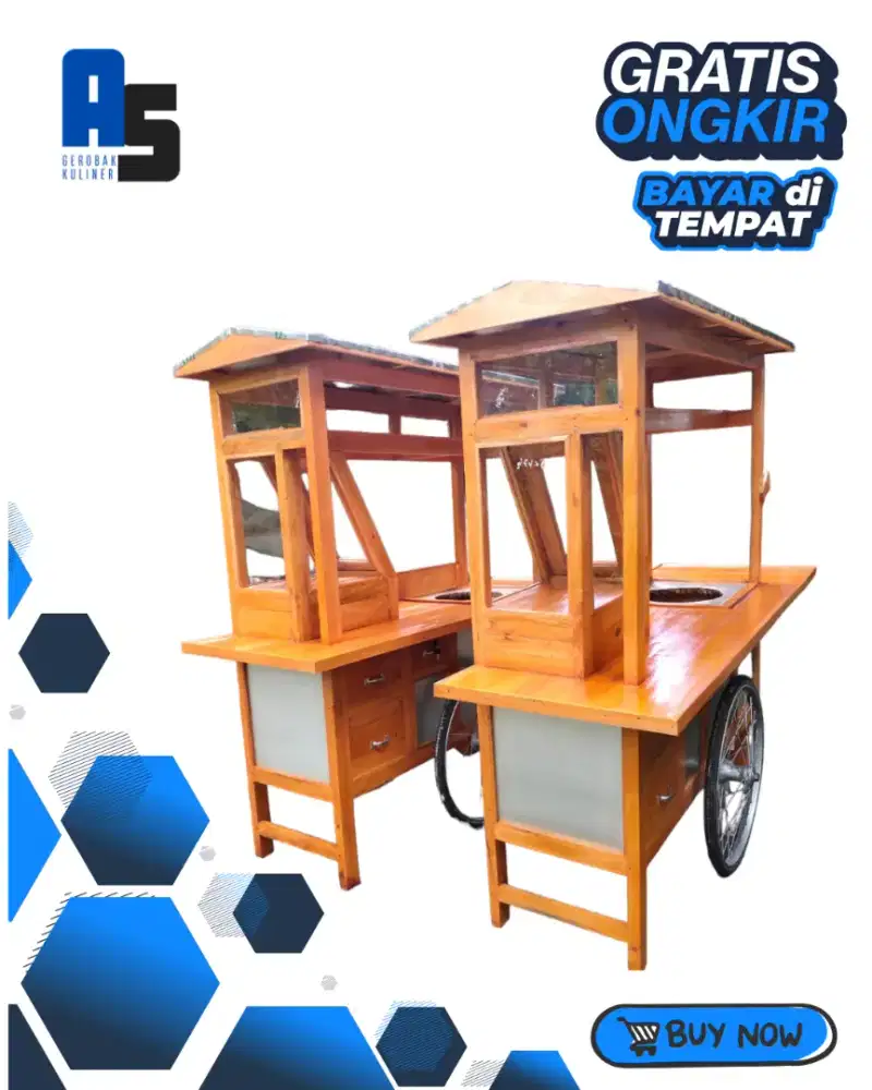 Gerobak usaha gerobak soto gerobak es dll bayar COD