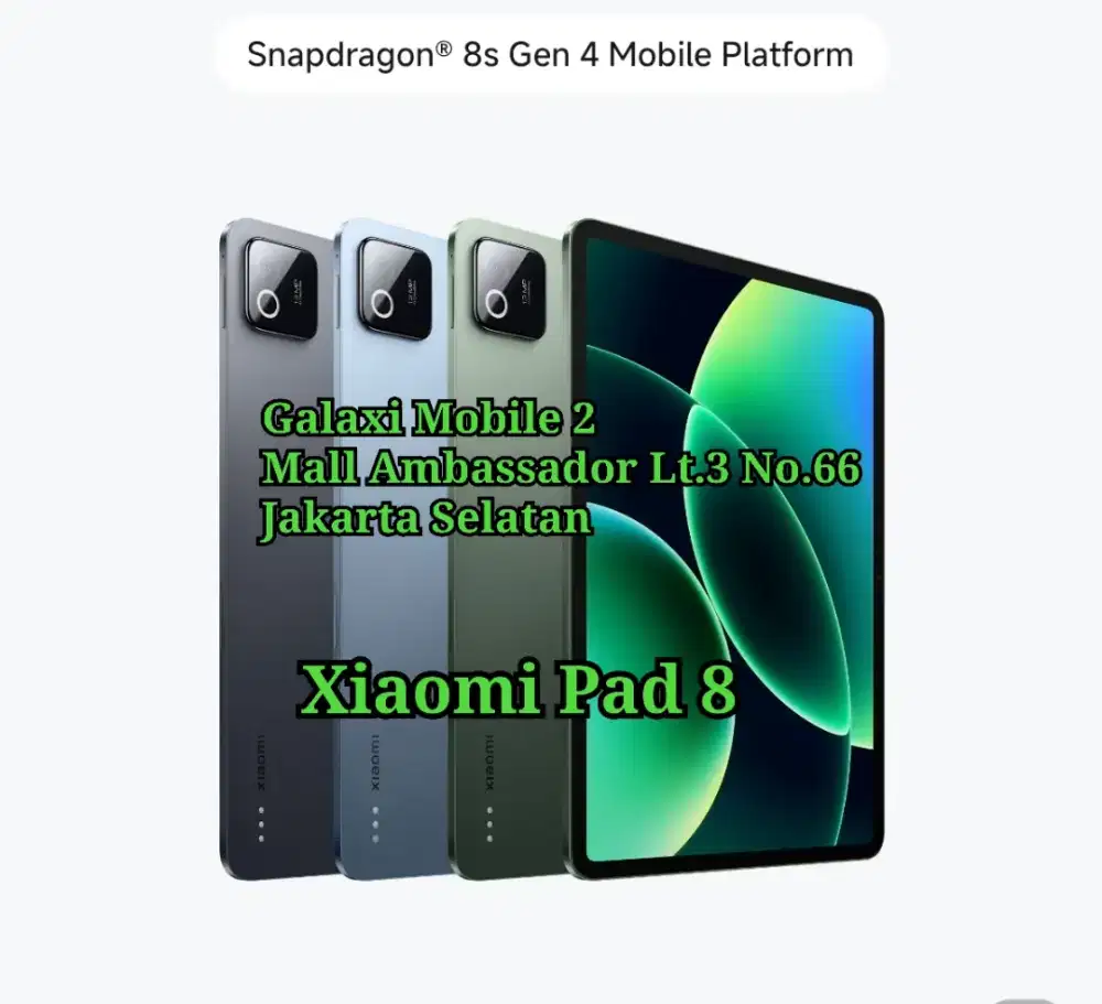 Xiaomi Pad 8 Wifi 8GB 256GB Resmi Bisa Cash Kredit Tukar Tambah