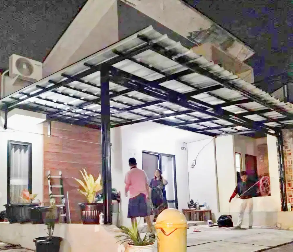 Kanopi baja ringan dan garasi