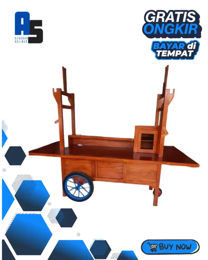 Gerobak kuliner gerobak custom gerobak dorong dll bayar COD