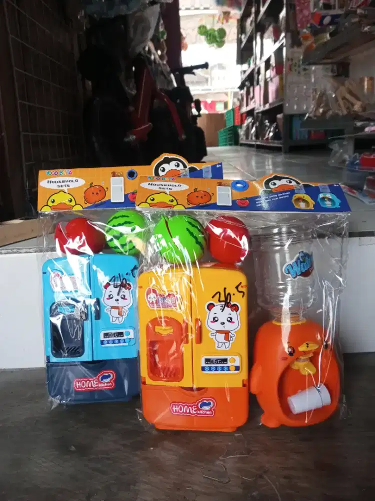 Mainan anak kulkas set dispenser
