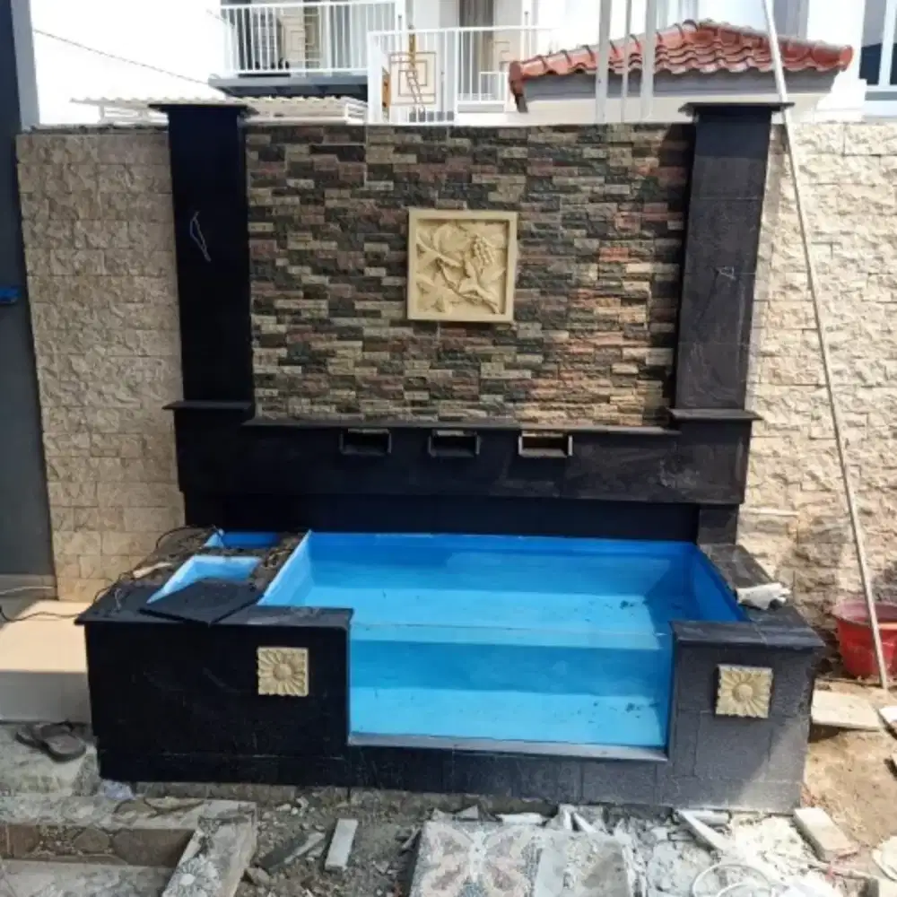 Membuat kolam ikan koi minimalis