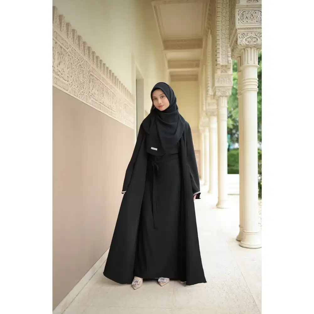Tiebymin Aina set Abaya 2in1 (blackberry).