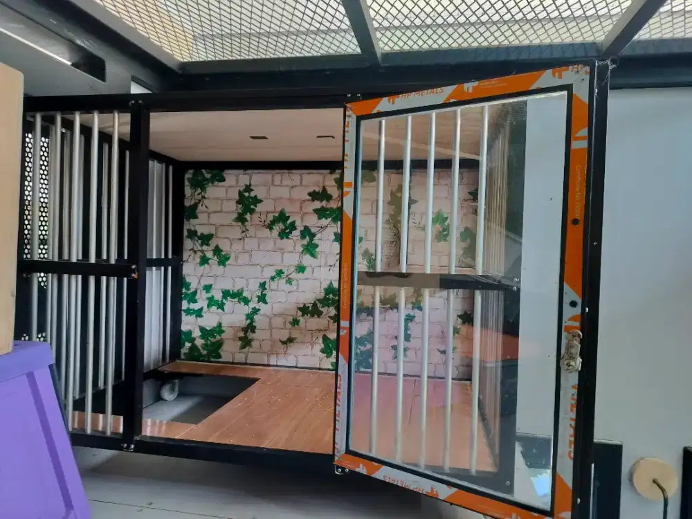 Kandang kucing alumunium