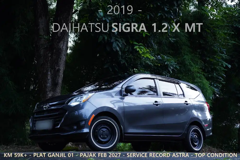 2019 Daihatsu Sigra 1.2 X MT Low KM Tertera Harga Cash