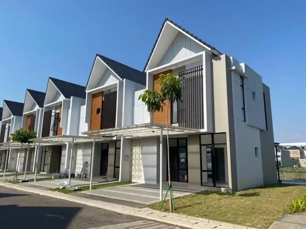 Rumah Hoek Denver PIK2 Langsung Danau 8x15 3+1KT SHM Tipe Emerald