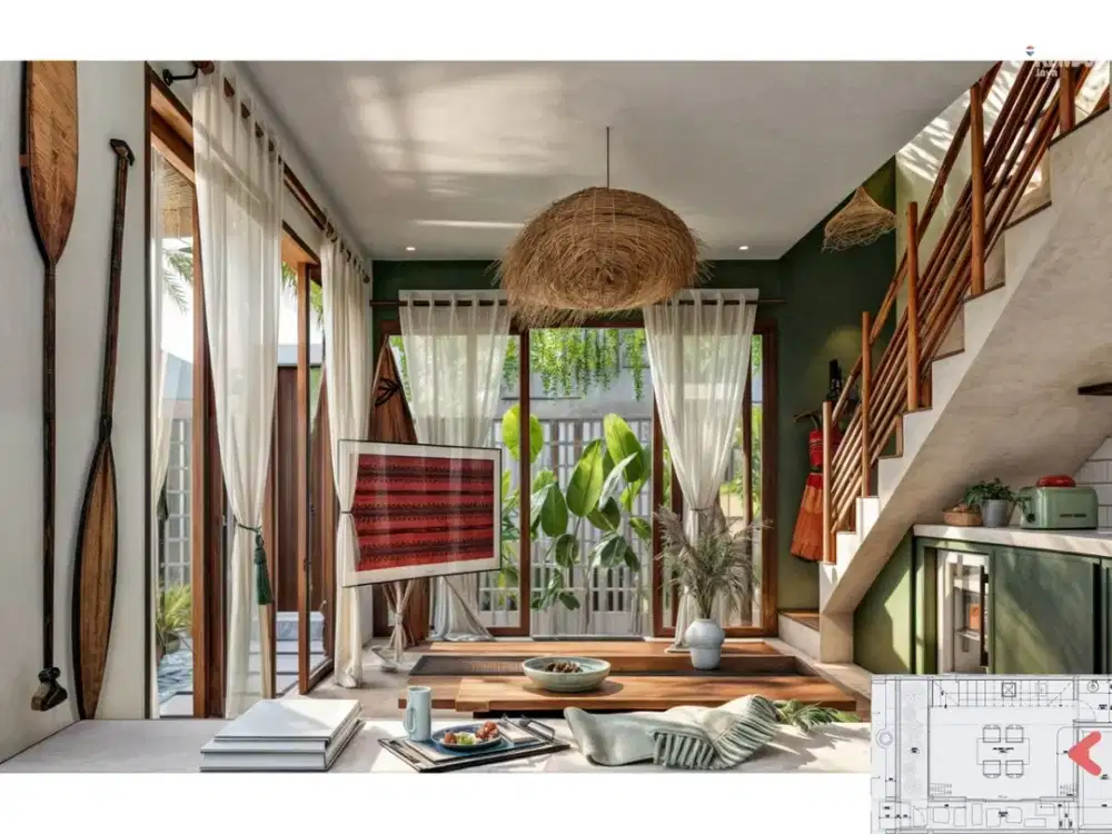 Kompleks Villa 5 Unit dijual, area Kemenuh-Ubud.