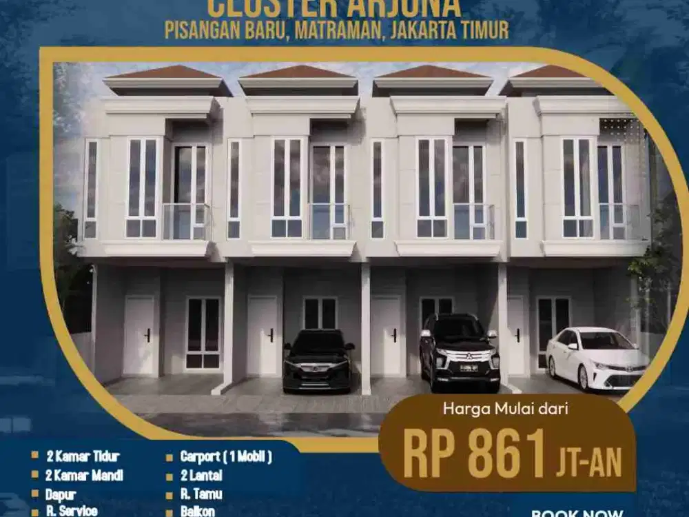Cluster Modern Minimalis Strategis 2 Lantai Jl. Arjuna, Pisangan Baru, Matraman, Jakarta Timur