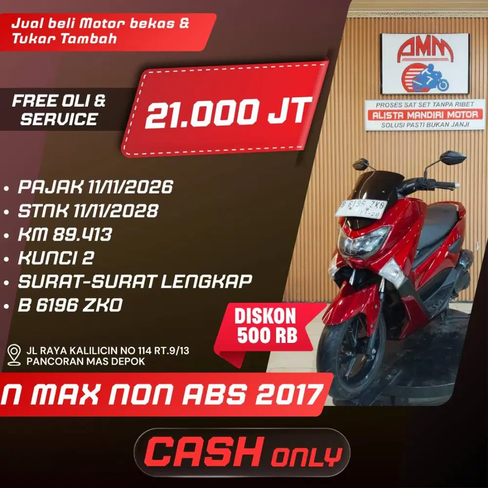 N MAX TH 2017 PAJAK ON BISA CASH/TUKAR TAMBAH/BISA PAKAI CC/PAYLATER