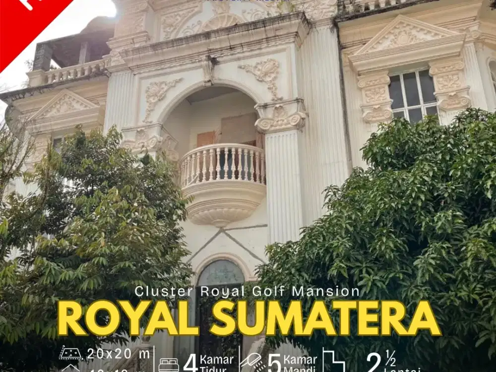 Jual Rumah 2,5 Tingkat di Komplek Royal Sumatera Cluster Royal Golf Mansion - Medan