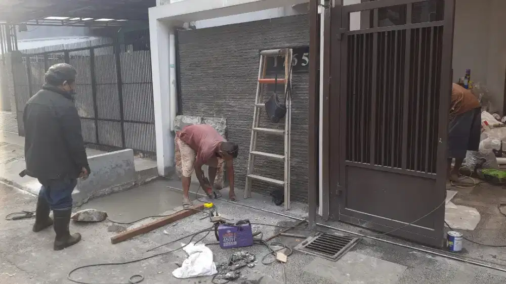 Jasa Las Listrik Pembuatan pagar, kanopi tangga dll