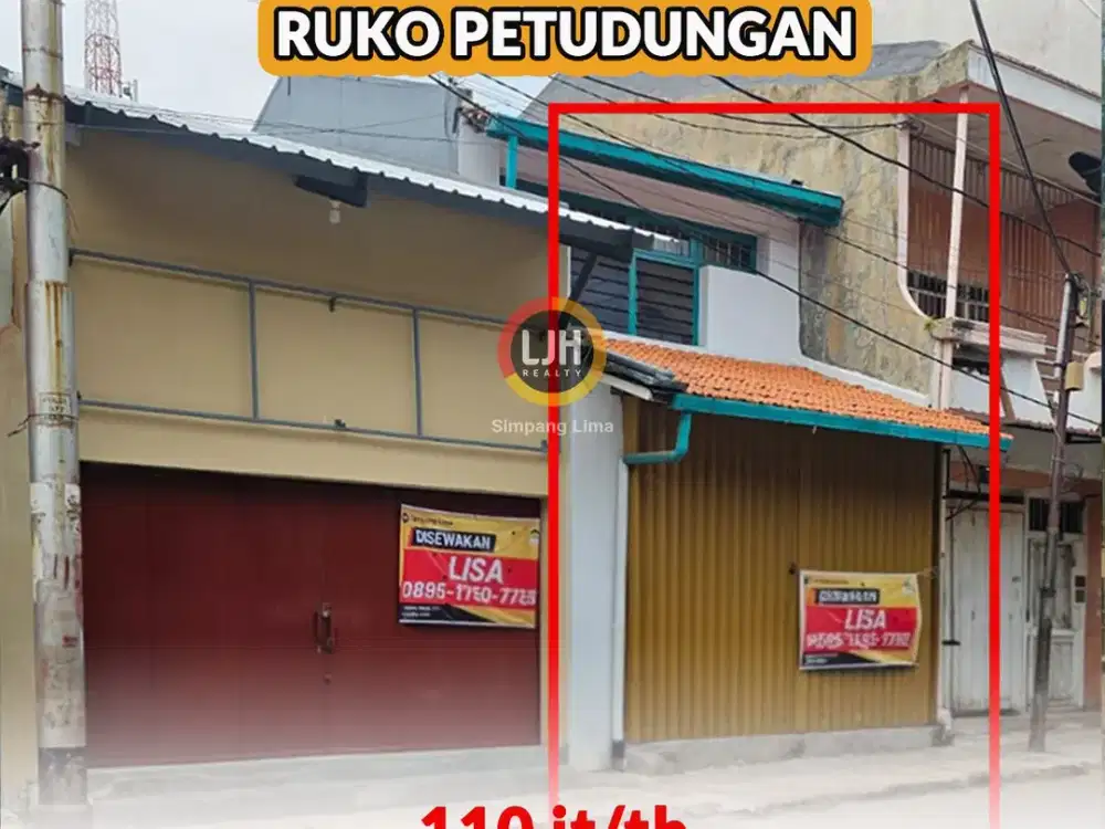 Ruko Disewakan di are ramai Petudungan Cocok Untuk Usaha