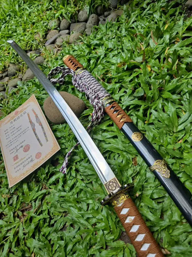 Pedang samurai katana meiyokage tachi T10 blade real hammon