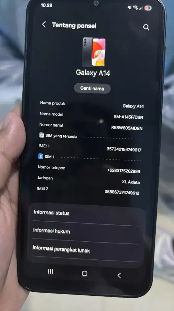Jual cepat hp Samsung A14 ram 6/128 4G