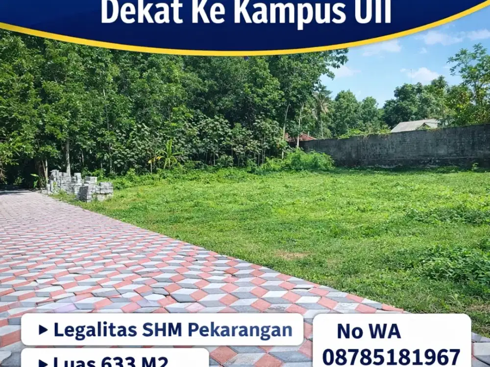 Tanah Jogja Kost Area Kampus UII Kaliurang SHM Pekarangan