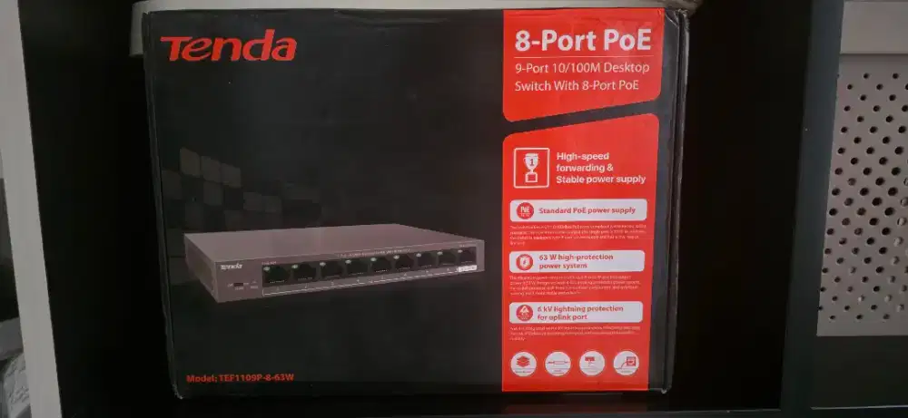 Tenda TEF1109P-8-63W PoE Switch – Baru, Tidak Jadi Dipakai