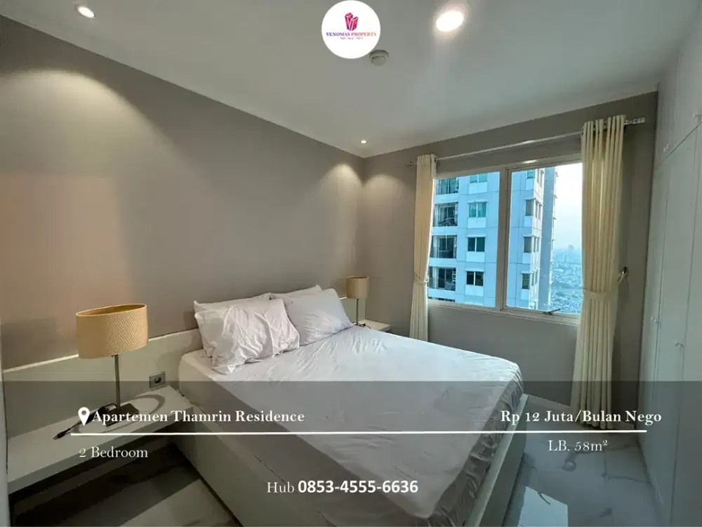 Disewakan Apartement Thamrin Residence 2BR Full Furnished View City