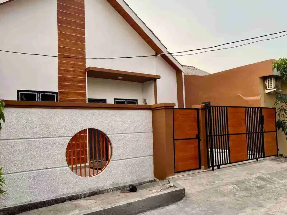 Rumah Model Skandinavian dan Japan Nuansa Kayu di Harapan Indah