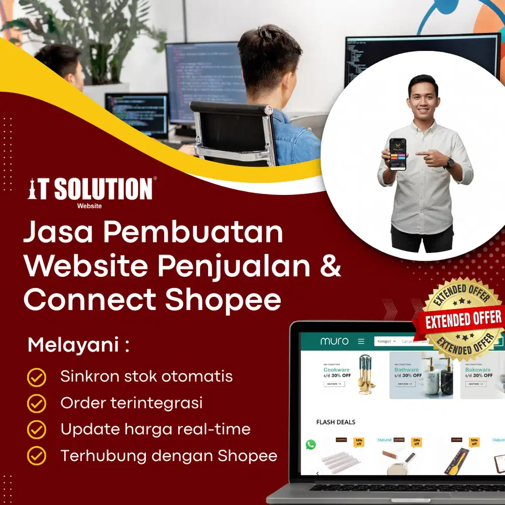 Jasa Pembuatan Website Penjualan & Connect Shopee