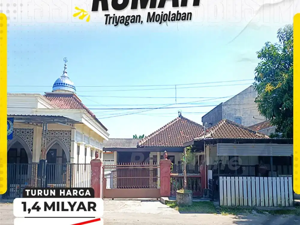 Rumah Siap huni Strategis Pinggir Jalan Utama Triyagan Mojolaban Sukoharjo