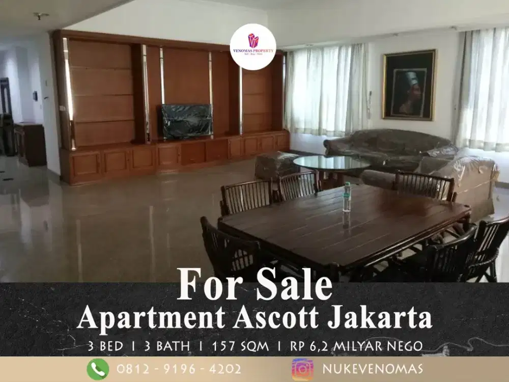 Jual Apartemen Ascott Jakarta Thamrin 3 Bedroom Lantai Tengah