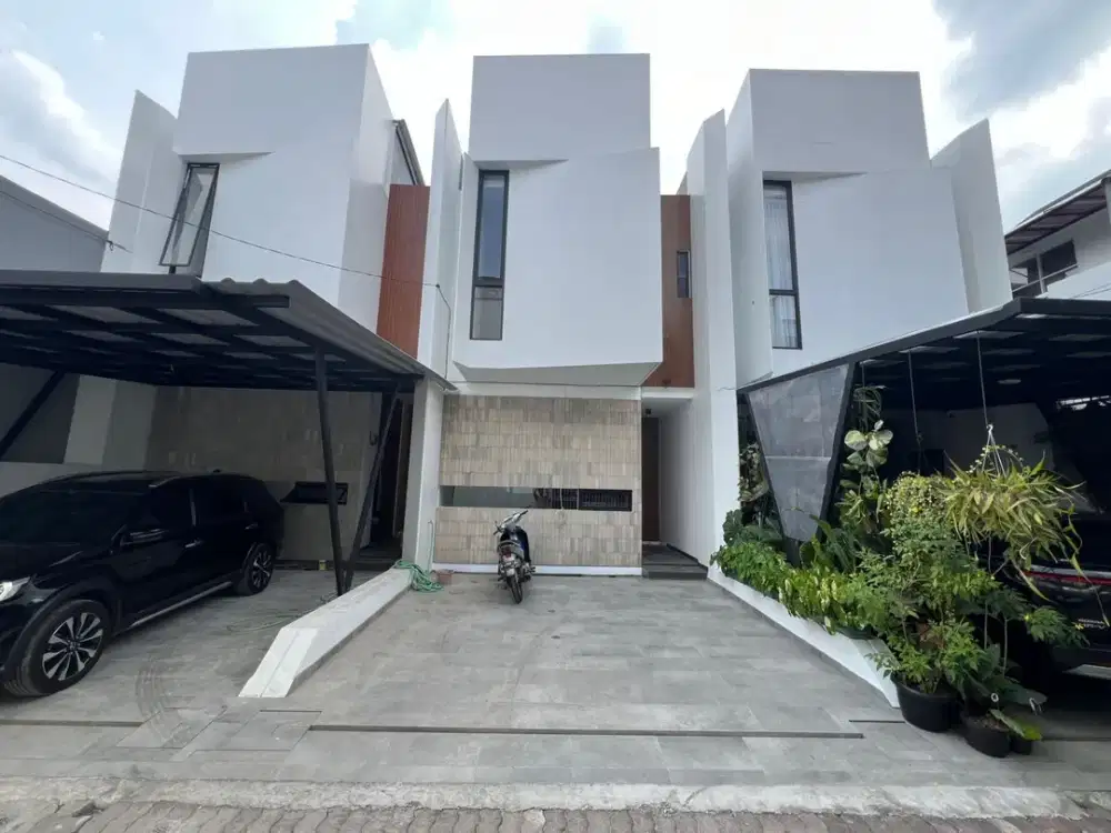 rumah siap huni dalam cluster, lokasi pinggir jalan curug raya