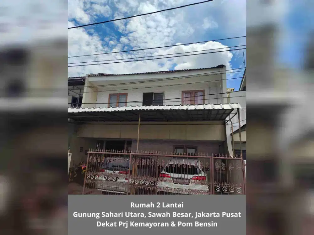 Rumah 2 Lantai Di Kemayoran Dekat Jln Raya Pom Bensin Prj Mall Krl Busway Toll