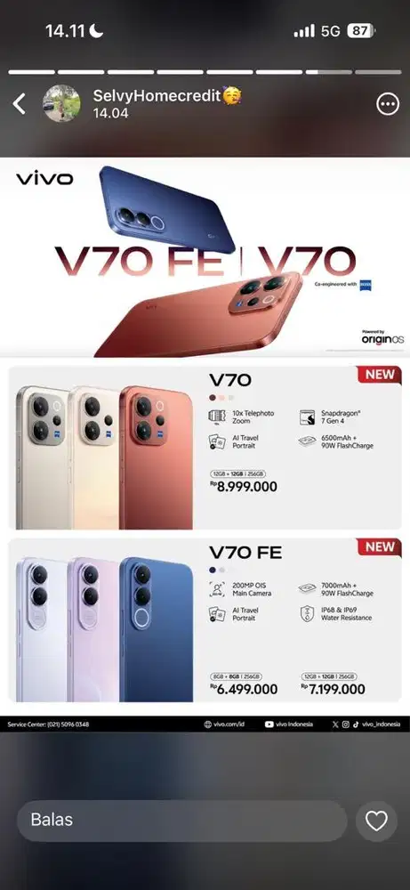BURUAN YG MAU IKUT PO VIVO V70 SERIES, PROMO FREE 2X CICILAN