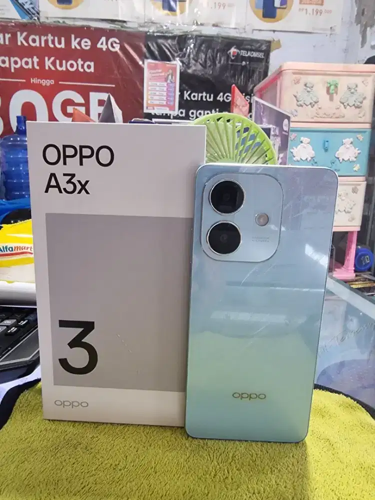 Oppo A3x ram 4+4/64gb lengkap rasa baru