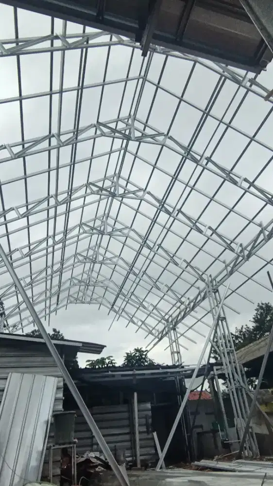 Gudang kontruksi baja ringan dan kanopi Las