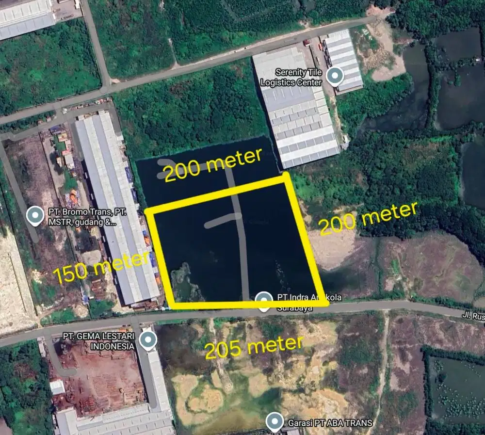 DIJUAL TANAH INDUSTRI DI JL RUSUN ROMOKALISARI LOKASI STRATEGIS