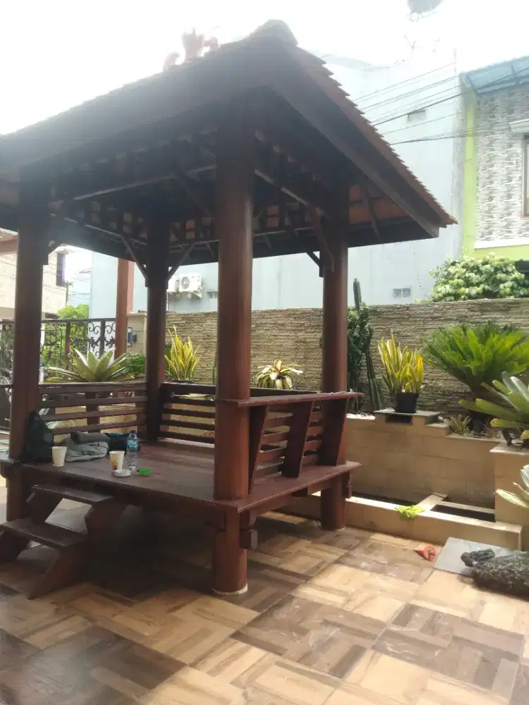 Jual gajebo kayu