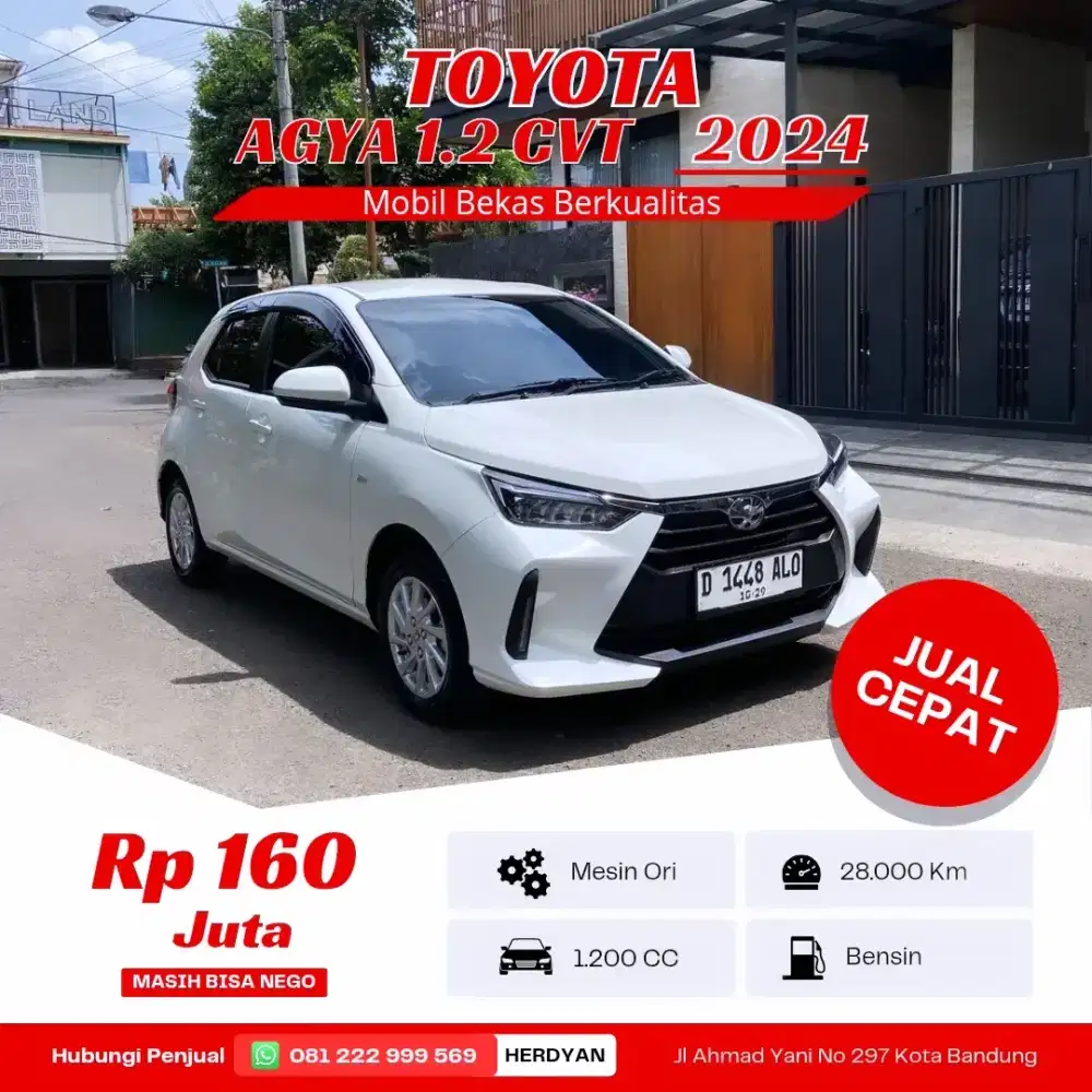 Toyota Agya 2024 Bensin