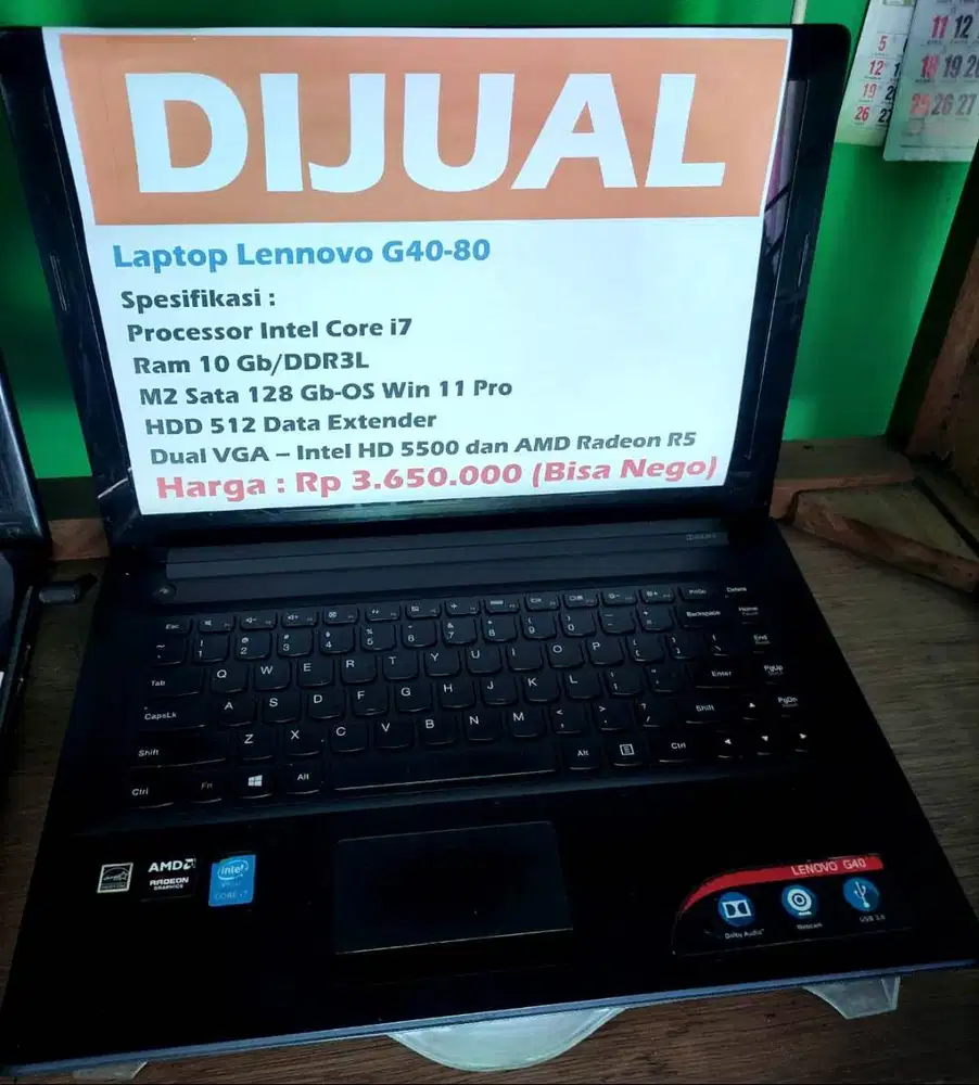 LAPTOP LENNOVO 14 INCH SPEK JOSS