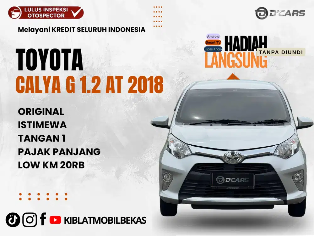 TOYOTA CALYA G 1.2 MATIC 2018 LOW KM ORIGINAL ISTIMEWAA
