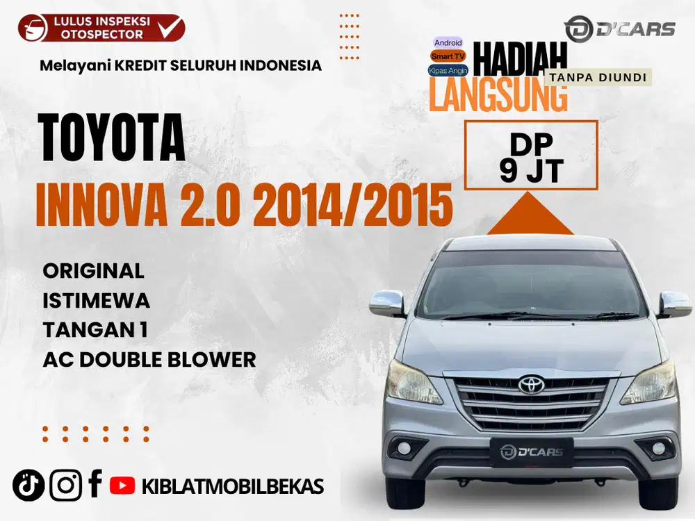 TOYOTA KIJANG INNOVA 2.0 2015/2014 LOW KM TANGAN PERTAMA