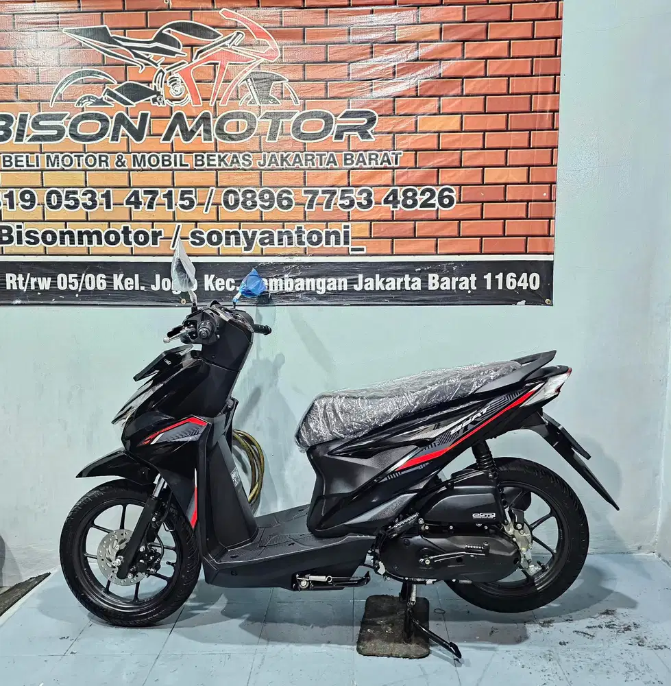 ISTIMEWA KM 1RB! HONDA NEW BEAT CBS ESP LED 110 TAHUN 2025 HITAM GLOSS