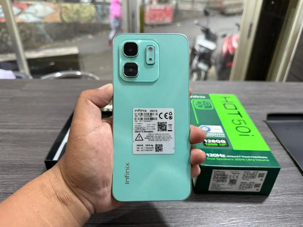 Infinix hot 50i 6/128gb mulus 1000% like new fullset