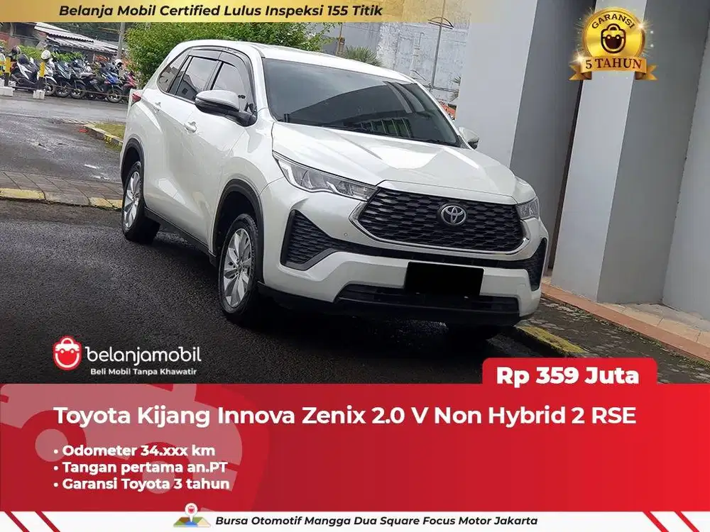 [ GARANSI 5TH ] Toyota Innova Zenix 2.0 V Non Hybrid 2 RSE 2024 2025