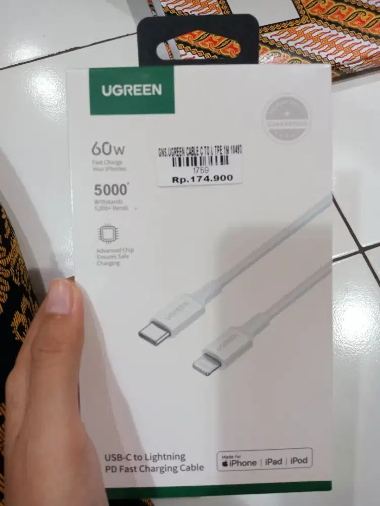 UGREEN CABLE C TO L TPE 1M| ATLANTIS DAHSYAT